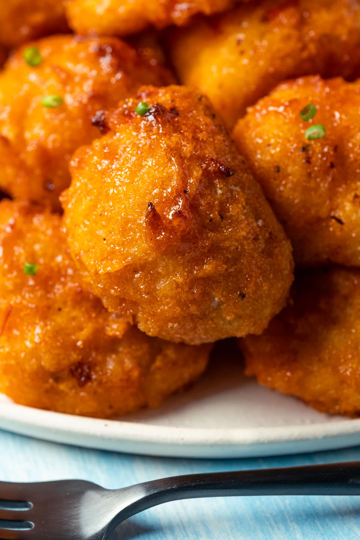 Bang bang cauliflower on a plate.